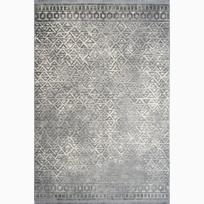Conceptum Notta 1108 Alfombra de Pasillo Gris y Crema 80 x 150 cm